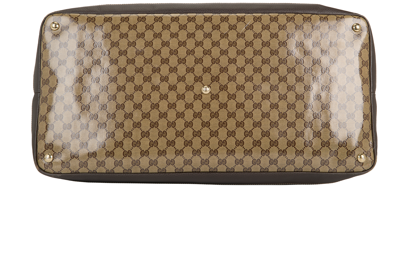 XL Guccissima Luggage Duffle Bag, &pound;550, Handbags, Brown, Coated Canvas, Top view